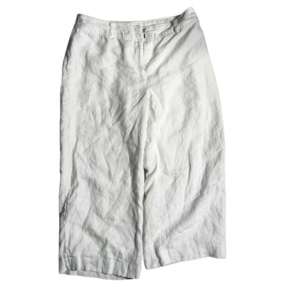 Style & Co White Linen Pants 8P - Coastal, Minimalist, Resortwear - Picture 1 of 7